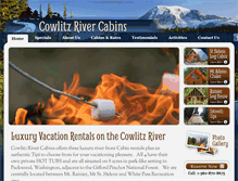 Tablet Screenshot of cowlitzrivercabins.com